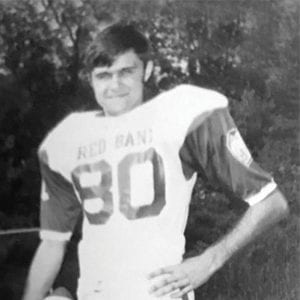 Alan ridge red bank high school class of 1971 in his football uniform in the chattanooga area