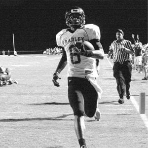 James stovall bradley central high school class of 2012 running with a football in the chattanooga area