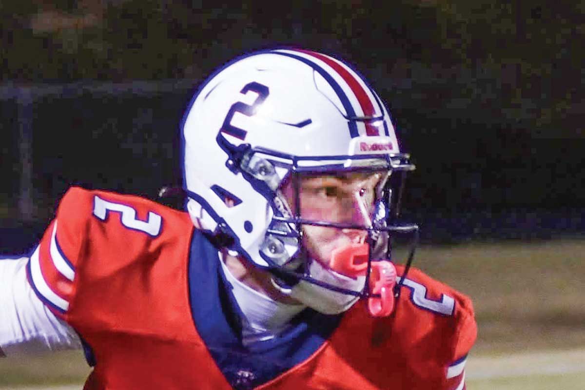 closeup of football player