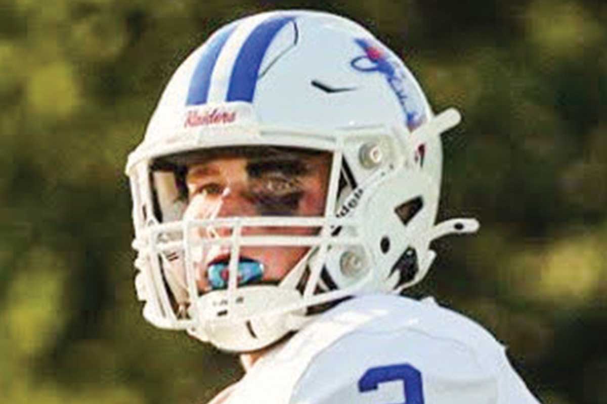 closeup of football player