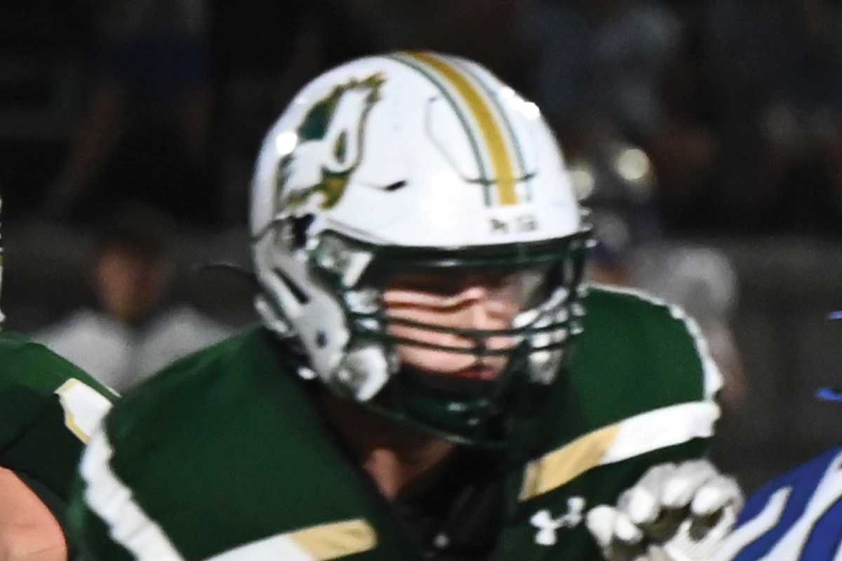 closeup of football player