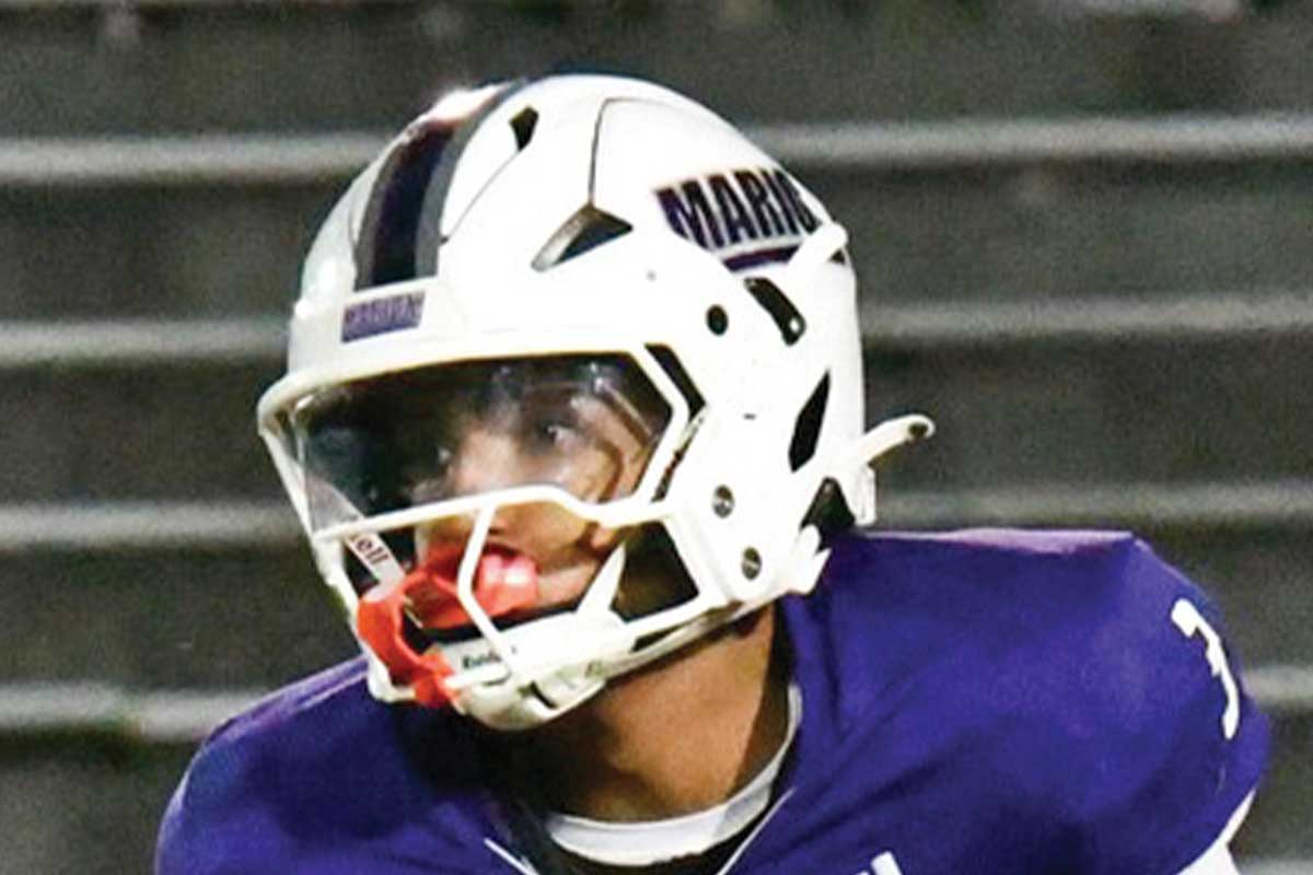 closeup of football player
