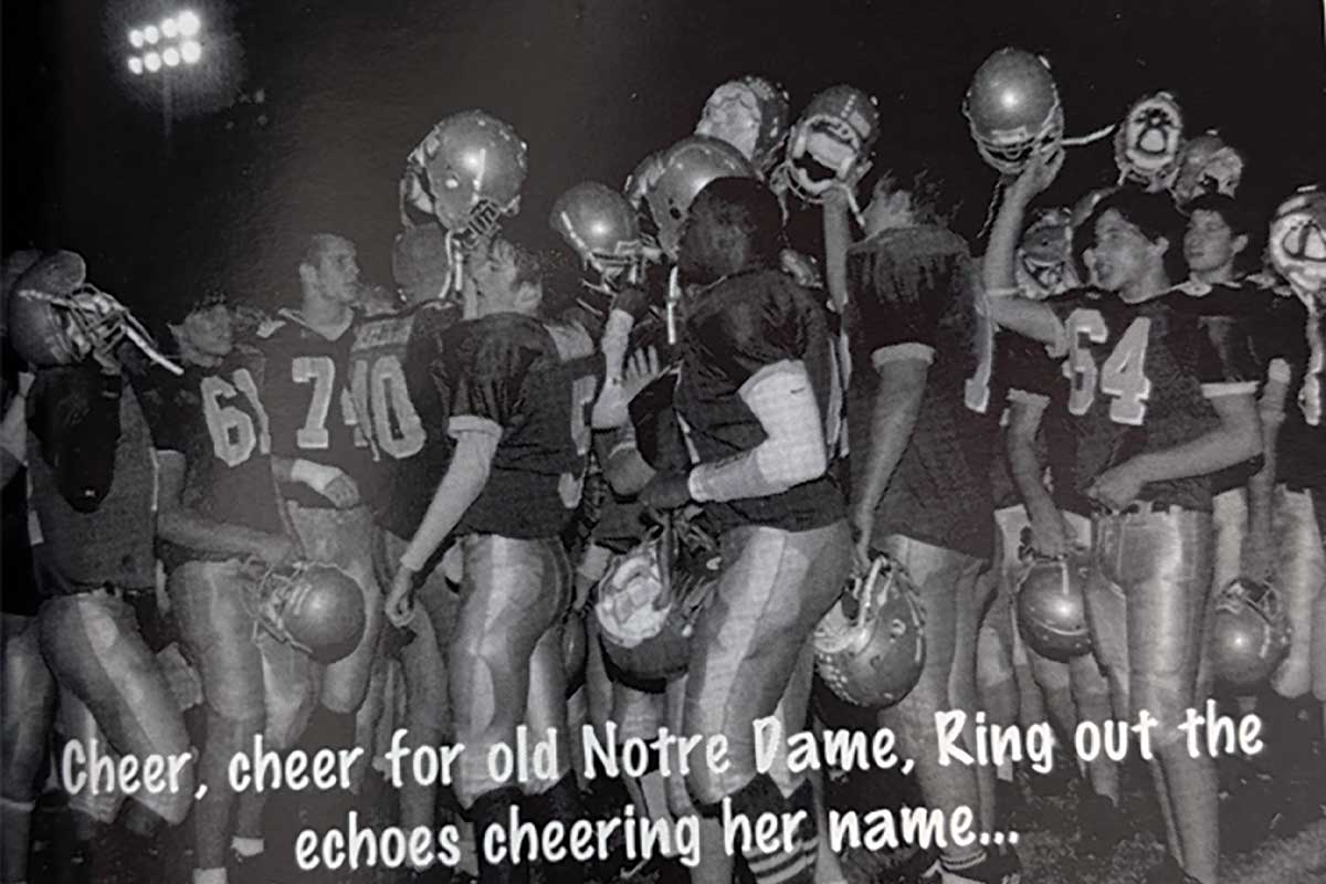 Football players celebrating