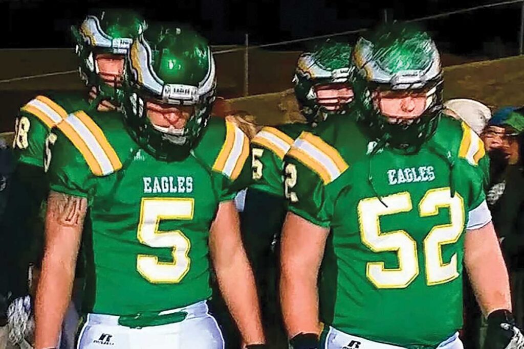 football players walking