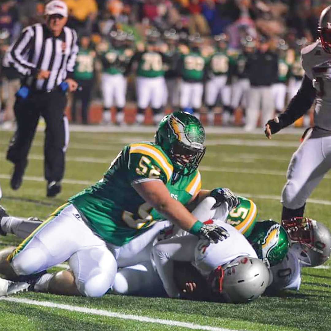 football players playing