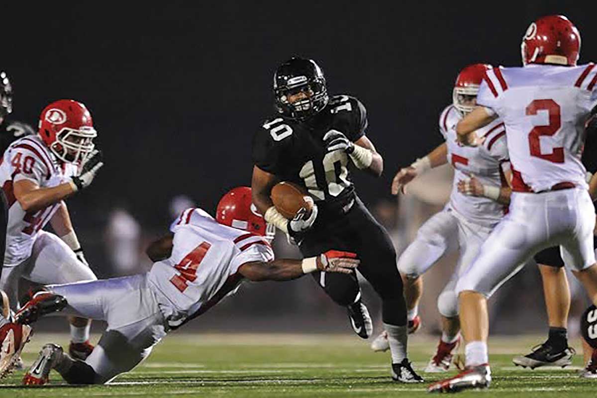 Football players playing